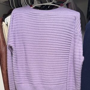 Lavender Ribbed Women's Sweater